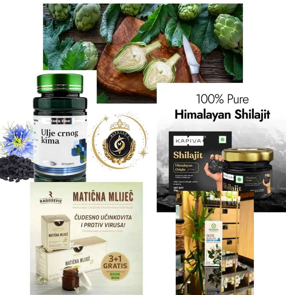 Crni-kim-Articoka-Shilajit-Maticna-mlijec-Glog-Black-cumin-Artichoke-Shilajit-Royal-jelly-Hawthorn